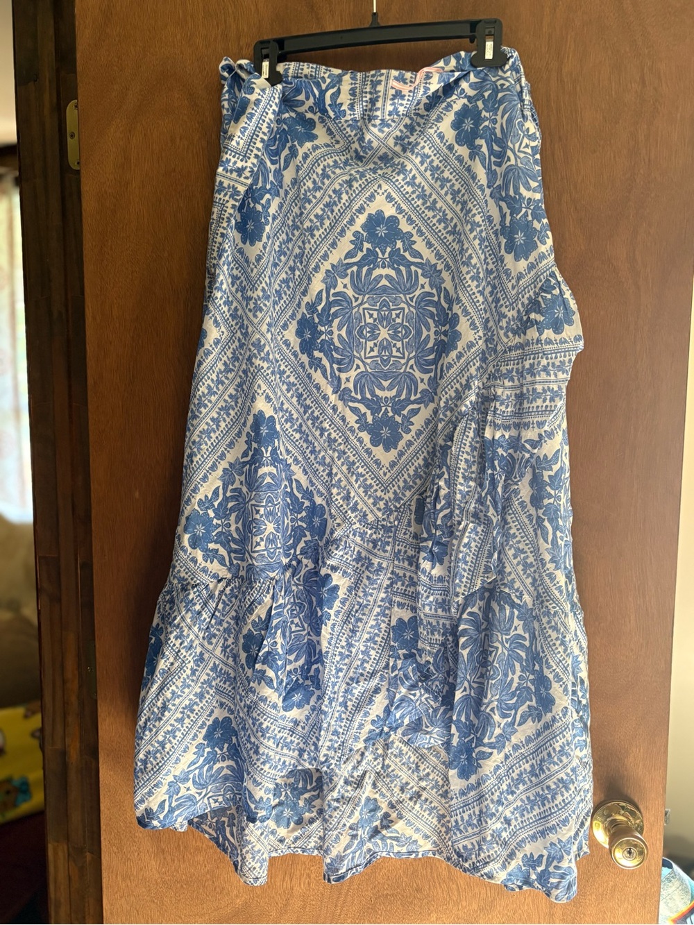 Vineyard Vines Blue and White Floral Maxi Skirt